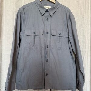 Madewell Charcoal Button-Up Shirt Jacket